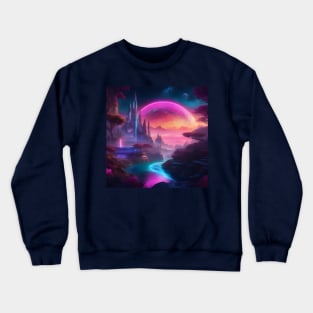 Futuristic Neon World Crewneck Sweatshirt